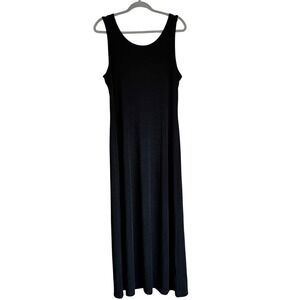 Vintage Express Tricot Maxi Tank Dress Size‎ 13/14 Black Minimalist Column Dress